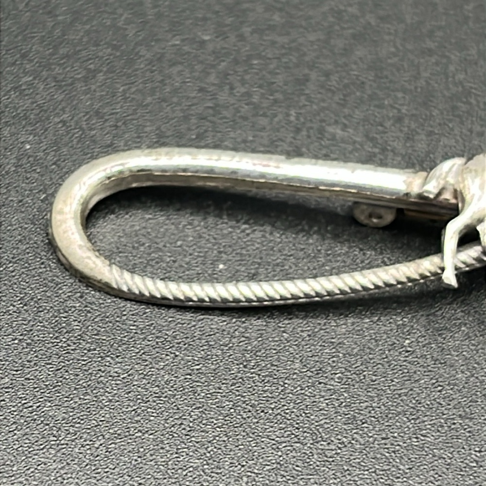 Sterling silver jockey on horse riding crop brooch vintage 2.5 inches - Picture 3 of 9